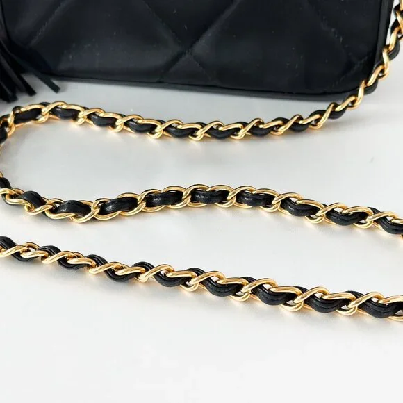Chanel Black Satin Tassel Bag - Picture 5 of 14